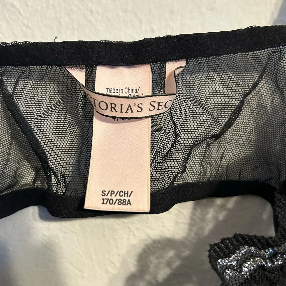 Victoria’s Secret Black Unlined Lace Baby Doll Lingerie - Picture 2 of 8